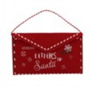 27cm hanging red felt envelope-LETTERS TO SANTA