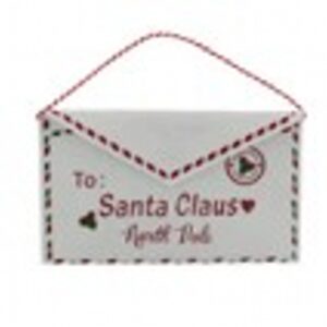 27cm hanging white felt envelope-TO SANTA CLAUS