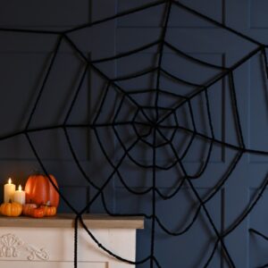 240cm black spiders web