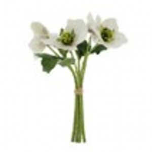 31cm white hellebore flower bouquet