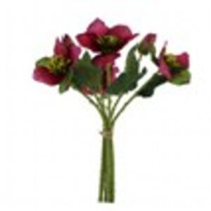 31cm dark pink hellebore flower bouquet