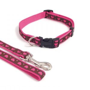 Pink Heart Lead  40" X 3/4"