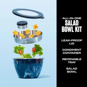 1.9L Azurite Marble Salad Bowl Kit