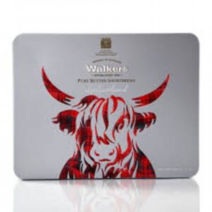 Walkers Silver Icon Tin Highland Cow