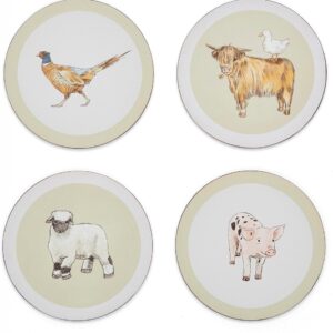 Buttercup Farm  Set of 4 Round Coasters