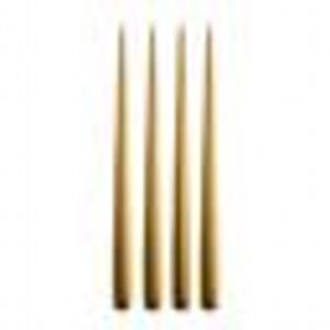 Gold Taper Candles 4 Pack H32cm