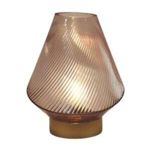 Led Swirl Lamp Pink 20Cm