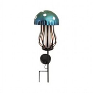 Solar Blue Mushroom Stake 45Cm