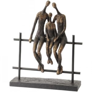 Bench Family Of Three Sculpture