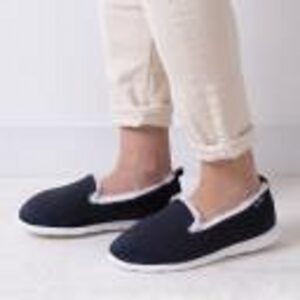 Waffle Full Back Slippe Slippers Navy 4