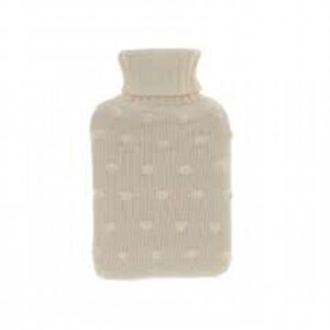 2L Knit Hot Water Bottle Cream