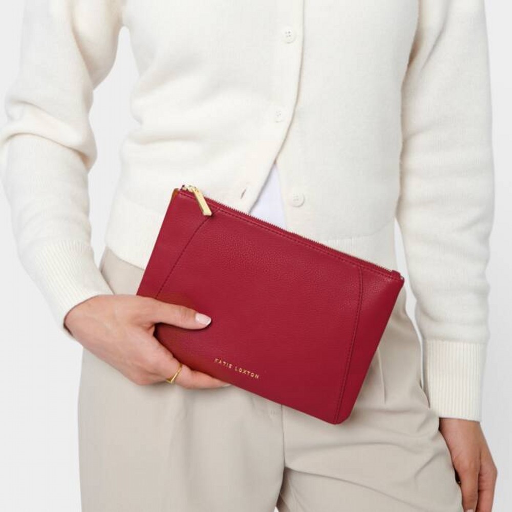 Hana Pouch | Garnet Red |
