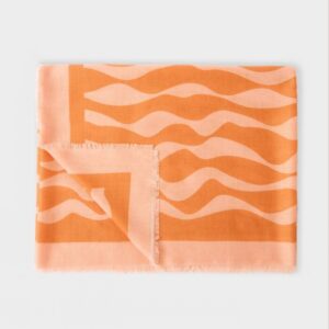Printed Scarf Ripple Wave Orange/Pink