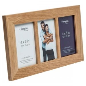 New England 4Ã—6 Solid Oak Triple