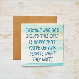 Leaving Job Happy Humour Card Green