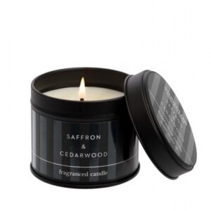 Saffron & Cedarwood - Scented Candle Tin