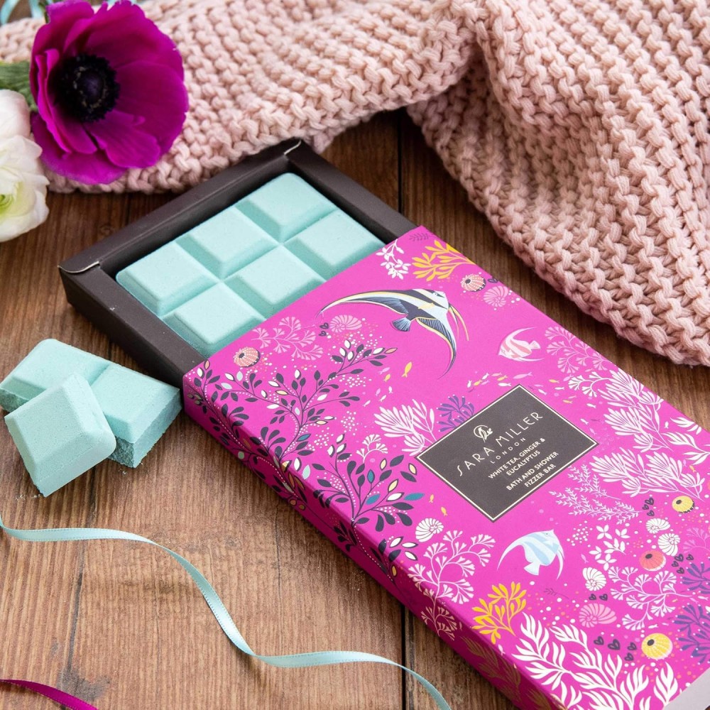 Bath & Shower Fizzer Bar Whi te Tea Ginger & Eucalyptus