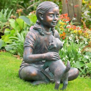 GIRL WITH PUPPY