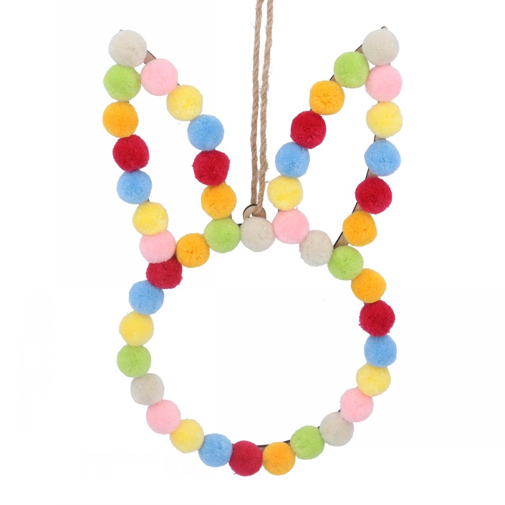 Bright Pom Pom Bunny Head Dec Lge