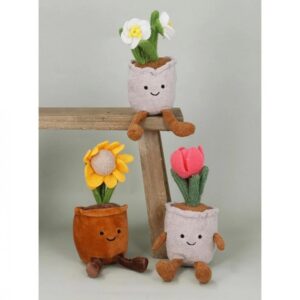 Plush Potted Flowers Shelf Sitter