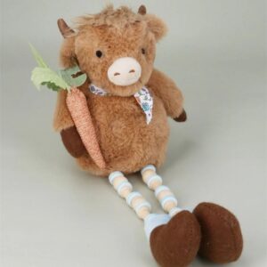 Fabric Shelf Sitter 28Cm - Highland Cow