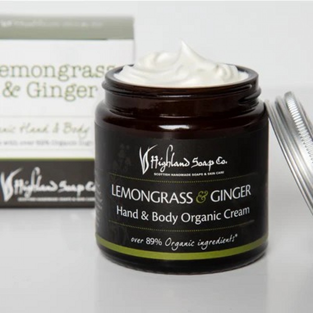 Hand & Body Organic Cream 120Ml Lemongrass & Ginger