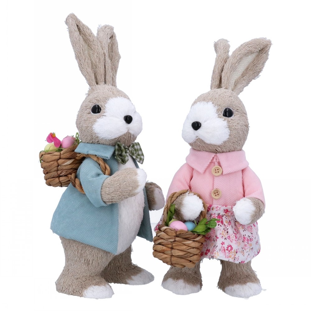 Bristle Bunny 30Cm - Mr OR Mrs W Gingham