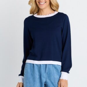 Scallop Knit Sweater