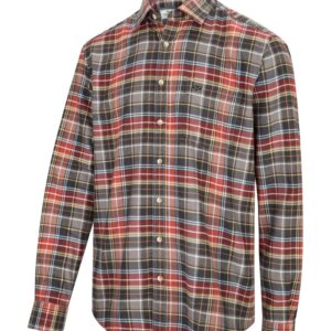 Pitlochry Flannel Shirt Check Chestnut M